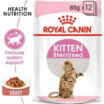  Royal Canin  Kitten Sterilised Gravy (WET FOOD - Pouches    85g 