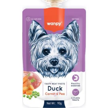  Wanpy Tasty Meat Paste Duck with Carrot & Pea for Dogs 90g 