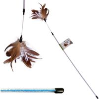 Nutrapet Feather Flick Cat Wand Toys