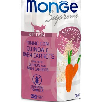  Monge Supreme Kitten Wet Food Tuna With Quinoa And Baby Carrots 80g 