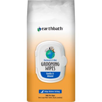  Earthbath Grooming Wipes – Oatmeal & Aloe 100 ct 