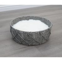 Catry Cat Bed Basket Grey 40x40x15h cm
