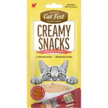  Cat Fest Creamy Snacks-Beef With Caviar 4x10g 