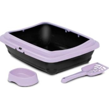  BIRBA KIT (Litter Box + Scoop + Bowl) Purple 