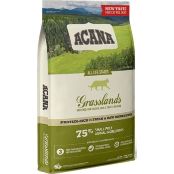  Acana Grasslands Free-Run Chicken & Turkey All Life Stages Dry Cat Food 4.5kg 