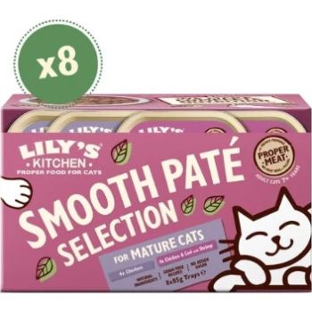  Lily's Kitchen Pate for Mature Cats Multipack Wet Cat Food - 8X85G 