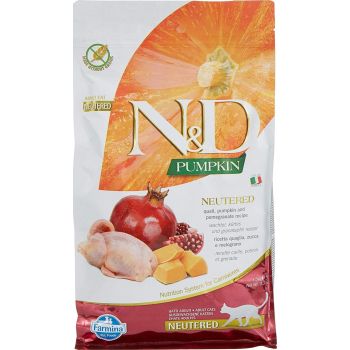  Farmina N&D Quail, Pumpkin and Pomegranate Dry Neutered Cat Dry Food, 1.5 Kg 