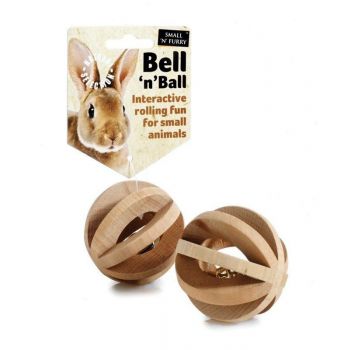  Small 'N' Furry Bell 'N' Ball Natural Wooden Toy 