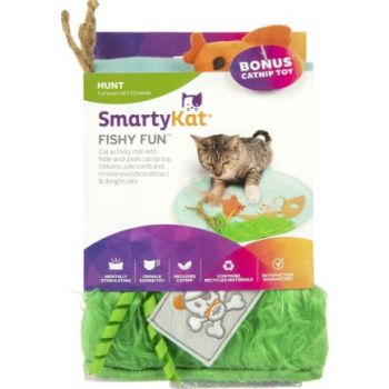  SmartyKat® Fishy Fun™ Crinkle Play Mat Catnip Cat Toys 