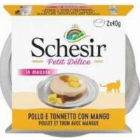 Schesir Petit Delice Cat Wet Food Can-Chicken And Tuna With Mango 40g