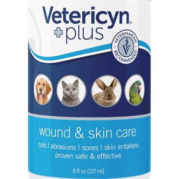 Vetericyn Plus® Antimicrobial All Animal Wound and Skin Care – 8oz 