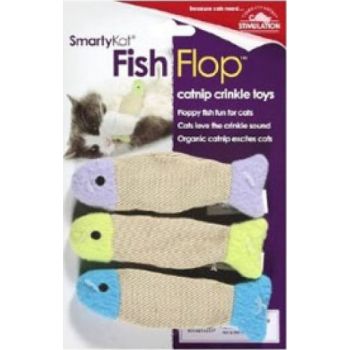  SmartyKat® Fish Flop™ Set Of 3 Crinkle Catnip Toys 