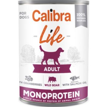  Calibra Dog Life Can Adult Wild Boar with Cranberry 400g 
