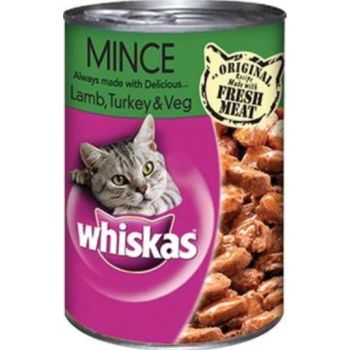  Whiskas Mince Lamb  Turkey & Vegetables Wet  Cat Food - 400G 