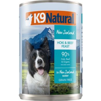  K9 Natural Dog Wet Food Hoki And Beef Feast Grain Free Pate 370g 