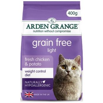  Arden Grange Grain Free Light Fresh Chicken & Potato Dry Cat Food 400g 