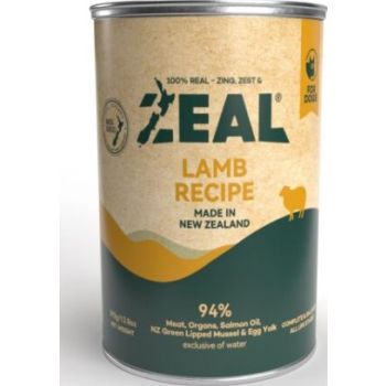  Zeal Grain Free Canned Dog Food 390g – (Lamb Recipe) 