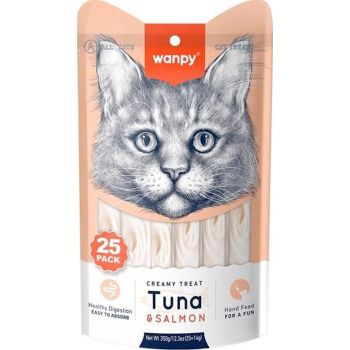  Wanpy Creamy Lickable Cat Treats – Tuna & Salmon 