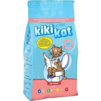 Kiki Kat White Bentonite Clumping Cat litter – Baby Powder – 5L (4.35 KG) 