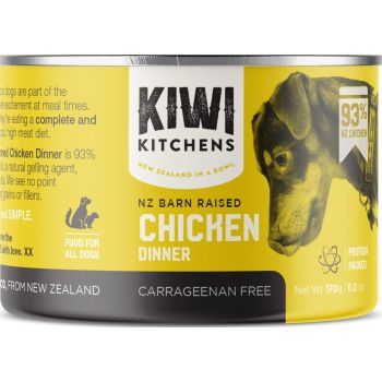  Kiwi Kitchens Barn Raised Chicken Dinner Canned Wet Dog Food 170g 