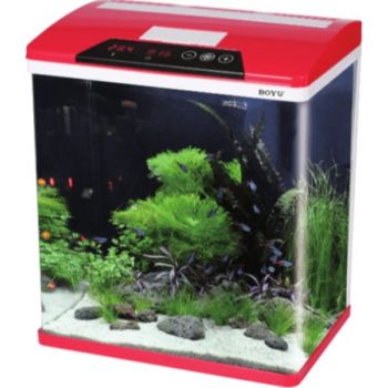  Boyu Hg Series Aquarium Red[Dimension - 32 x 22 x 31 cm 