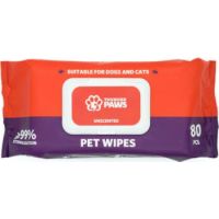 Thunder Paws Unscented Sanitary Pet Wipes Suitable for Cats and Dogs( 80pcs)