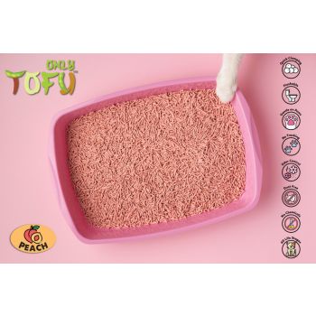  Nutrapet Tofu Clumping Cat Litter Peach Sticks - 7 Liters 