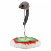 F/PLAST PA MOUSE ON SPRING CAT TOYS