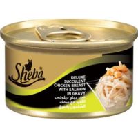 Sheba Deluxe Succulent Chicken Breast with Salmon in Gravy Wet Cat Food - 85G
