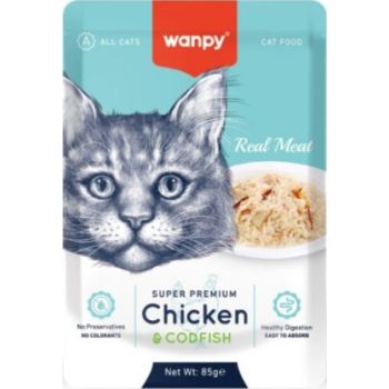  WANPY Chicken & Codfish For Cat 85g 