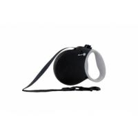 Adventure retractable leash, 5 m - Medium - Black