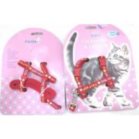 GOLDEN PANDA HARNESS+LEAD H:10mm x 25-36cm + L:10mm x 120cm(RED)