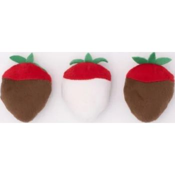  Valentine's Miniz 3-Pack Chocolate Covered Strawberries  3.5 x 3.5 x 1 in each 
