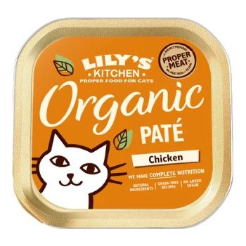  Lily's Kitchen Organic Chicken Pate Wet Cat Food - 85G 