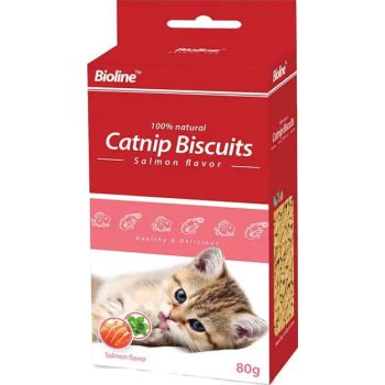  BIOLINE CATNIP BISCUTS SALMON FLAVOR 80g 
