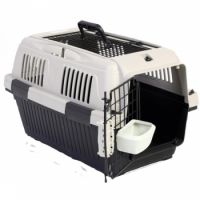 Nutra Pet Dog & Cat Carrier Open Grill Top Dark Grey Box L50CmsX W33Cms X H29 Cms