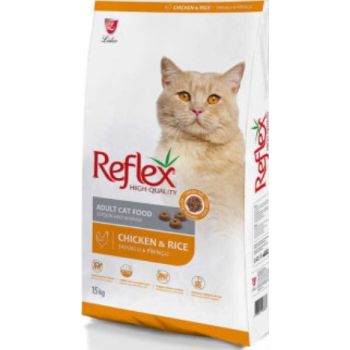  Reflex High Quality Adult Chicken & Rice Dry Cat Food, 15 Kg 