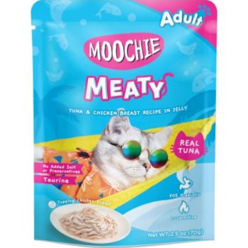  Moochie Cat Food Tuna & Chicken Breast Recipe in Jelly Pouch 70g 