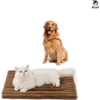 Saas Faux Rabbit Fur Pet Mat Brown Medium