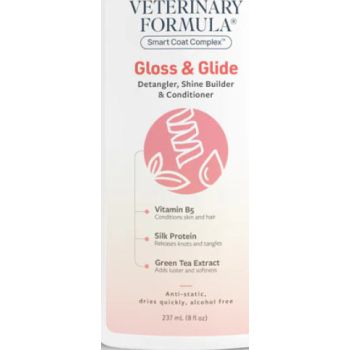  Synergy Labs Veterinary Formula Gloss and Glide Detangler, Shine Builder & Conditioner 8 oz -236 ml 