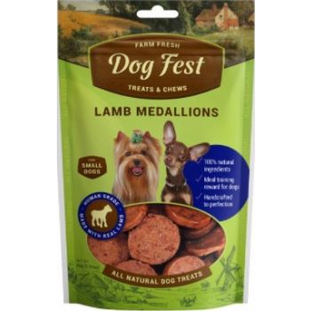  Dog Fest Lamb Medallions For Mini-Dogs Treats - 55g (1.94oz) 