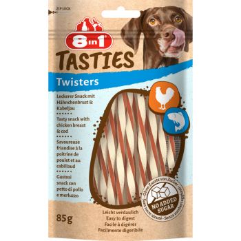  8in1 Dog Treats  TASTY Twisters 85g 