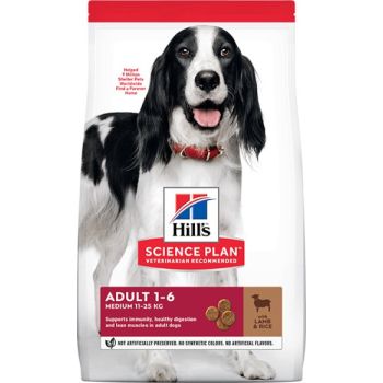  Hill’s Science Plan Medium Adult Dog Food With Lamb & Rice (14kg) 