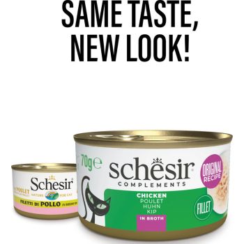  Schesir Cat Can Broth-Wet Food Chicken 70g 