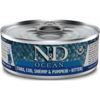 Farmina N&D Wet Ocean Cat Tuna Cod Shrimp & Pumpkin Kitten, 80g