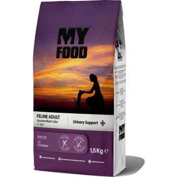  Myfood Feline Adult Gourmet Multi-Color Multi-Cat with Chicken dry cat food with chicken - 1.5 kg 