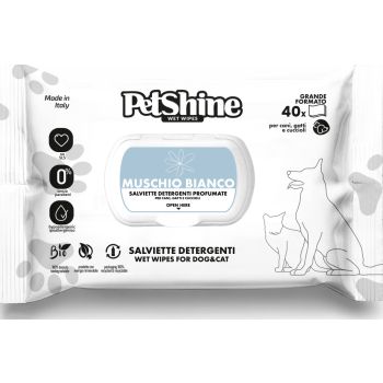  PetShine Wet Wipes White Musk 40Pcs 30 x 20 cm 