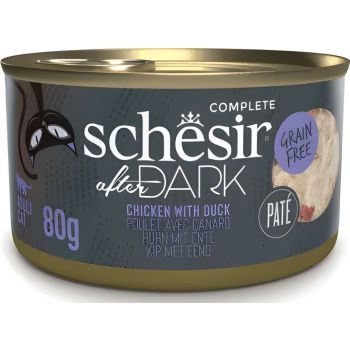  Schesir After Dark Chicken and Duck in Pate Canned Cat Food - 80 g 
