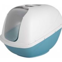 PETMATE JUMBO BASIC HOODED LITTER PAN ~ PEARL WHITE & PEARL BLUE