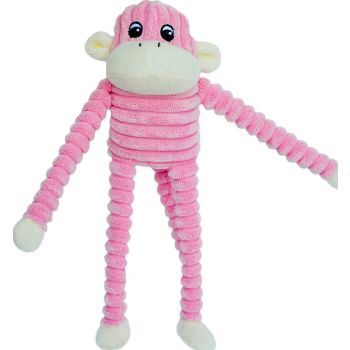  Zippypaws Dog Toys Spencer the Crinkle Monkey - Small Pink 